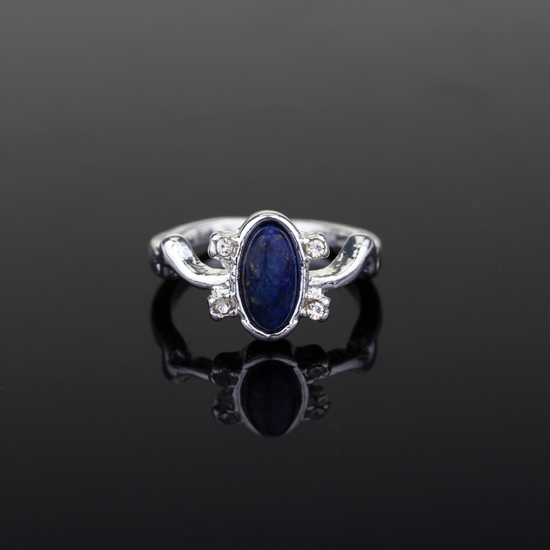 Cincin fashion wanita / aksesoris perhiasan batu permata hitam