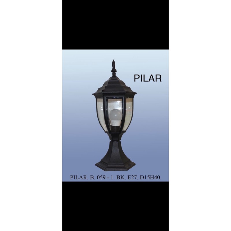 Lampu Dinding/Lampu Outdoor/Lampu Tempel /Lampu Taman/Lampu Tidur / Lampu Pilar/Lampu Antik 059S AB-BK