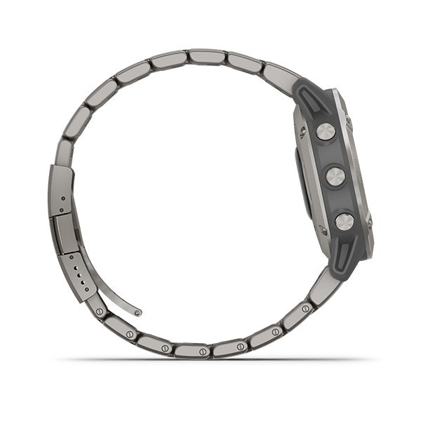 Garmin Watch Fenix 6 Titanium with Vented Titanium Bracelet - Garansi Resmi Tam 2 Tahun