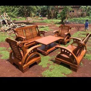 Kursi tamu gajah lengkung model minimalis Kayu jati kursi besar kayu jati