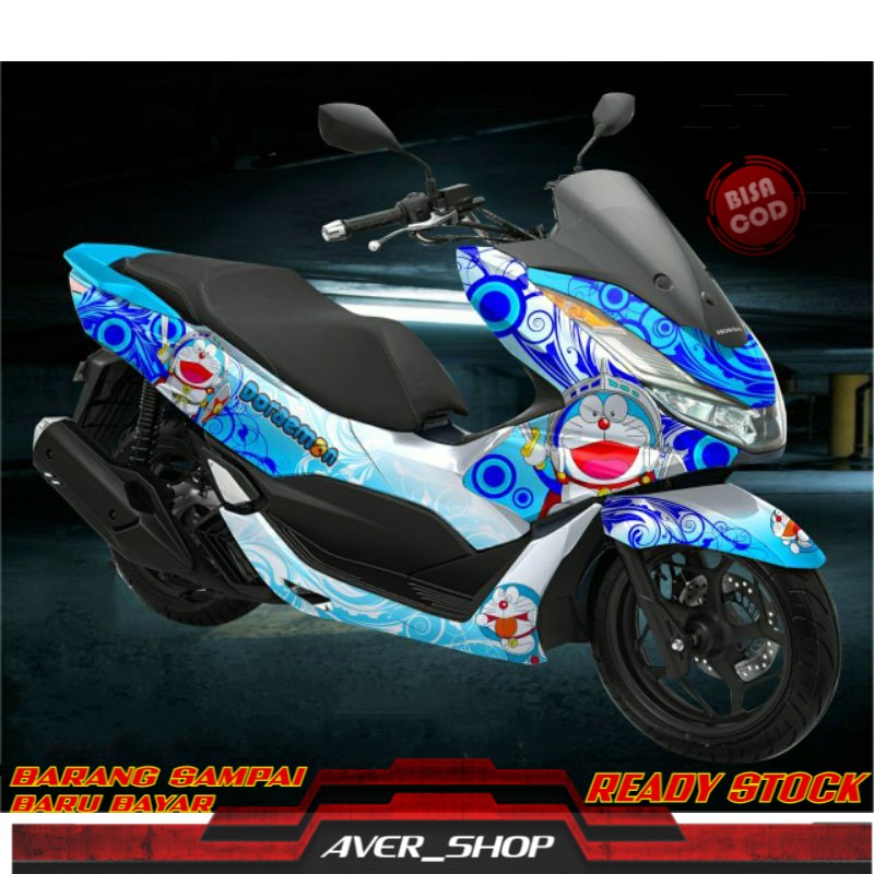 Decal pcx 160 2021 full body Striping motor pcx 160 full motif doraemon Stiker decal pcx variasi