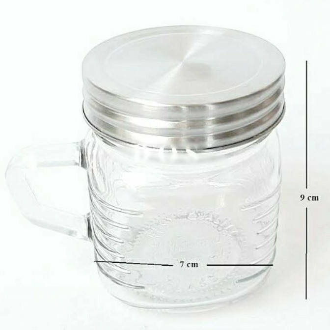 Drinking Jar Bahan Gelas Tutup Ulir Kecil jarcp