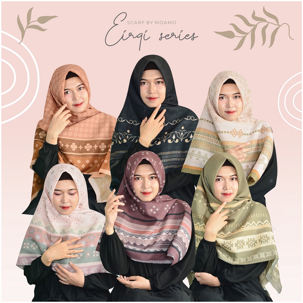 Hijab Voal | Kerudung Jumbo | Syar'i Segi Empat | Jilbab Motif Eirqi Series