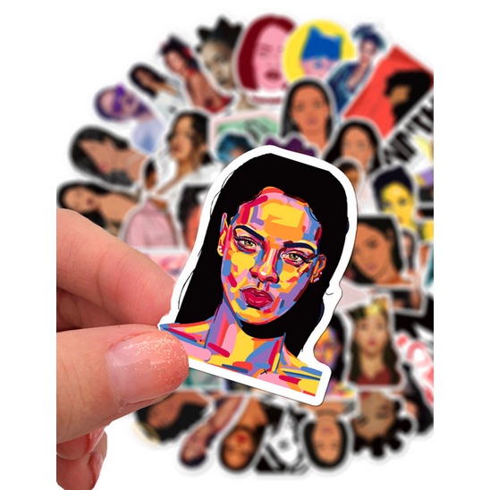 A138 STICKER 10PCS (RIHANNA) anti air notebook scrapbook label tempel motif kartun superhero super hero unik lucu atk alat tulis kantor murah viral termurah kartun komputer leptop handphone hp smartphone koper laptop tembok kulkas disney anime singer