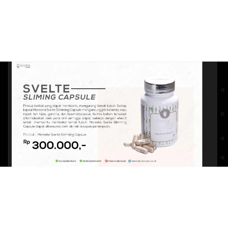 SVELTE - Slimming Capsule