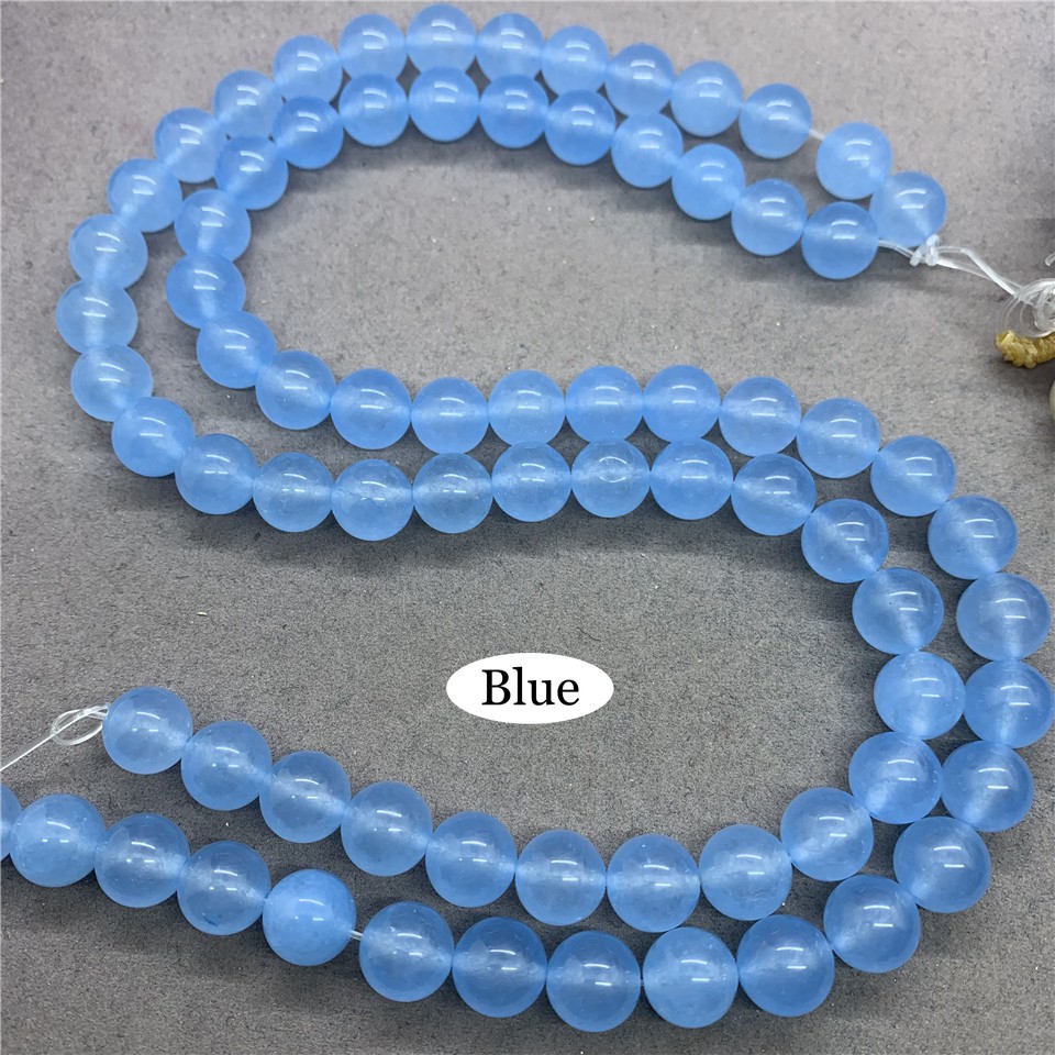 Pink Blue Agate Beads Stone