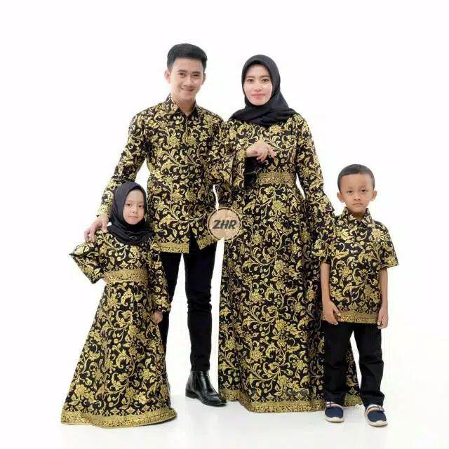 Batik Couple Keluarga Sania Ruffle Ori Ndoro Jowi Dnt Motif Bakung