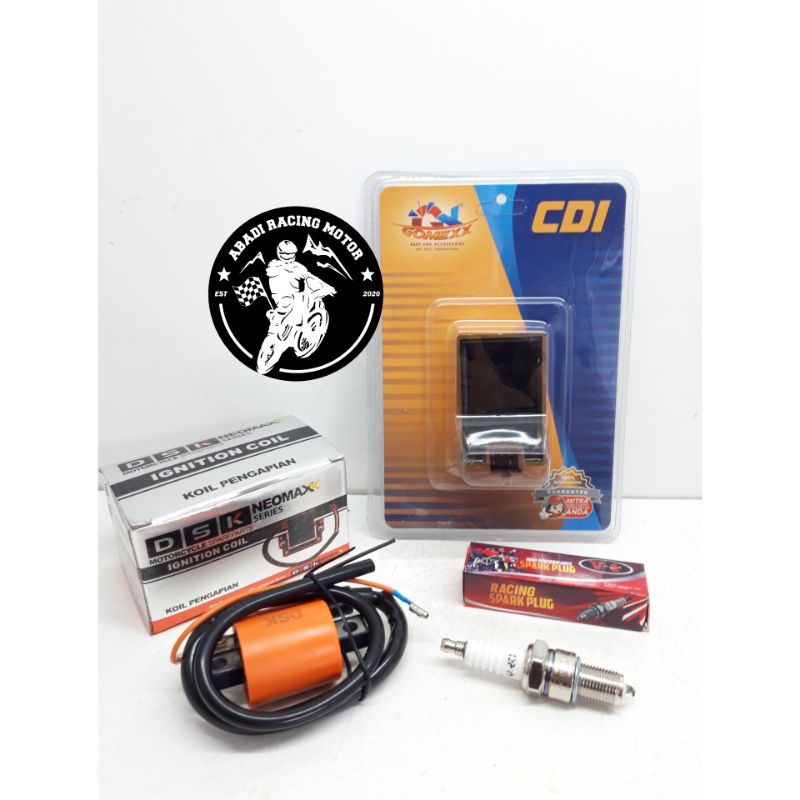 PAKET CDI KOIL BUSI RACING SHOGUN 110 KEBO KLX 150 GL PRO NEOTECH MEGAPRO LAMA PRIMUS NO LIMIT