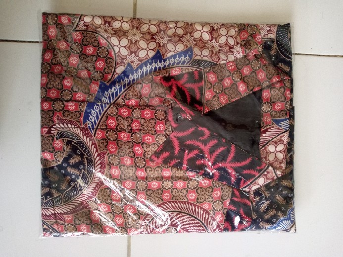 Kemeja Batik Semi Sutra Silky Premium Berfuring Lengan Panjang  Clasik Sutra Xxl  Fashion Batik Pria