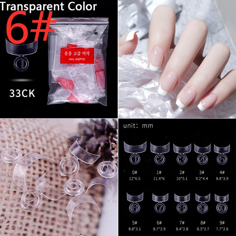 【 COD 】 500Pcs Kuku Palsu Pendek Bahan Akrilik untuk Manicure [IFASHION]