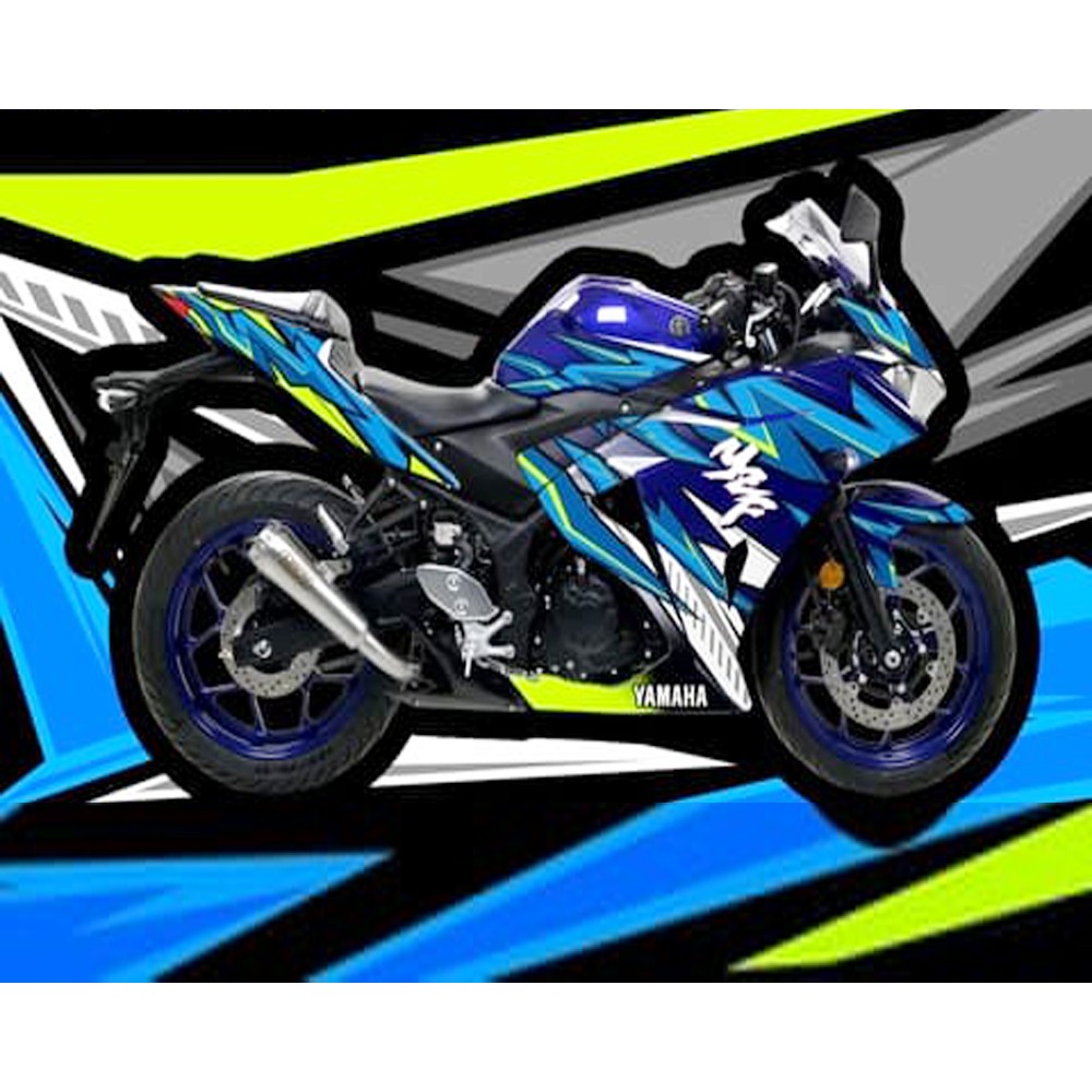 Decal Stiker Motor YAMAHA R25 OLD / LAMA MOVISTAR Full Body Sticker Custom Variasi