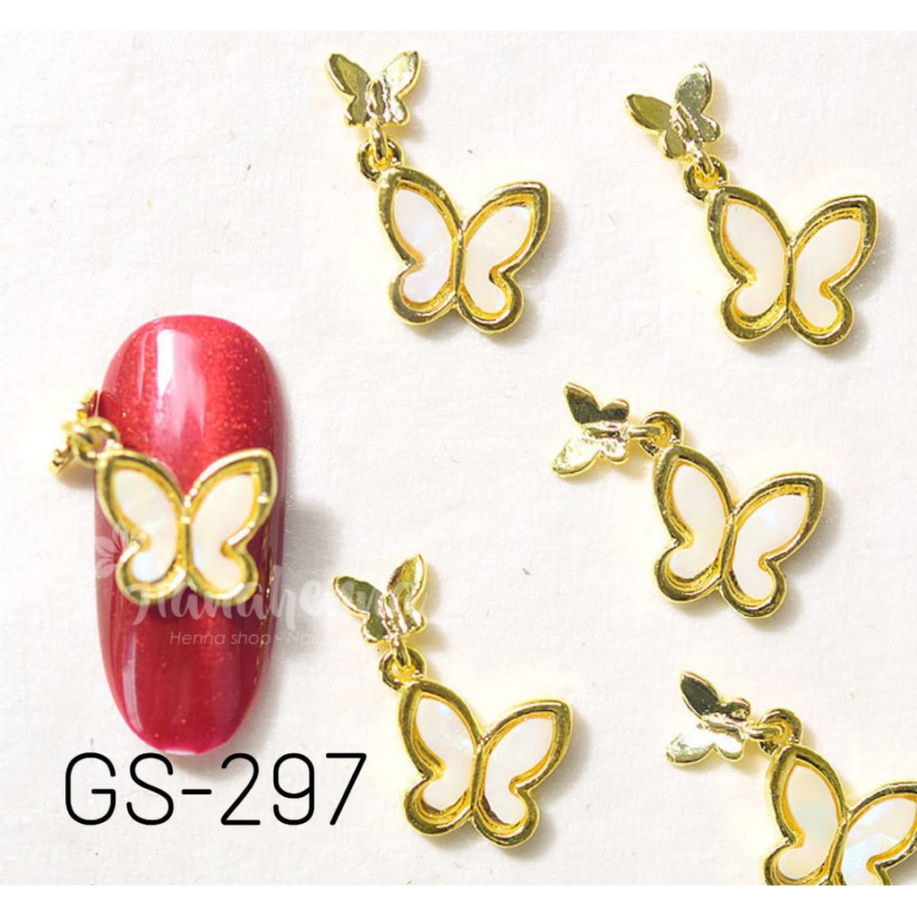 10pcs nail charm hiasan kuku palsu / nail art / tasbih bahan alloy Charm BUTTERFLY JUNTAI ENAMEL