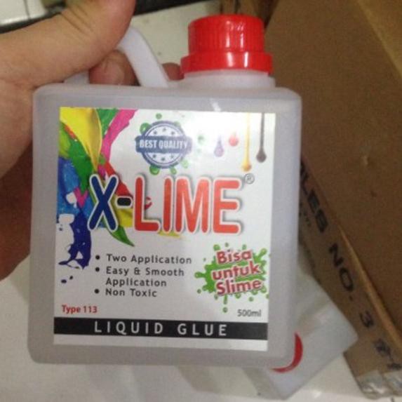 

7H0 Lem cair slime x lime 1/2 liter bukan provinal Terkini
