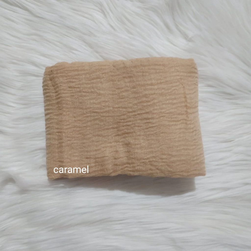 Termurah Pashmina Crinkle Azara / Pashmina Crinkle / Crinkle Azara-Caramel