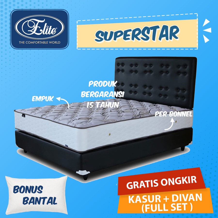 Kasur Elite Serenity Springbed Superstar Fullset