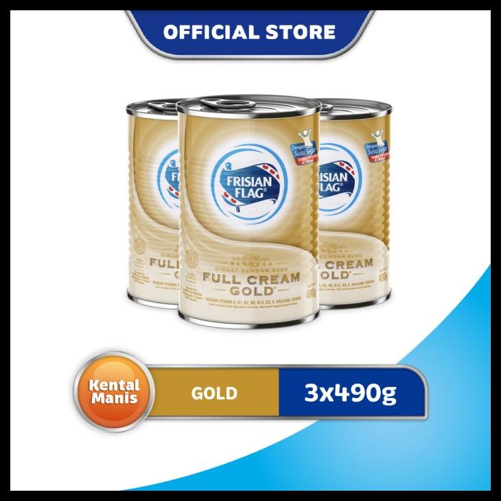 

FRISIAN FLAG BENDERA KENTAL MANIS FULL CREAM GOLD KALENG 490G [3 PCS] KODE 1345