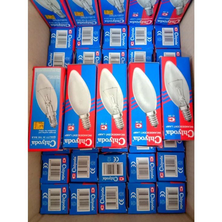 LAMPU CANDLE CHIYODA 10W KUNING - DOP TORPEDO CHIYODA