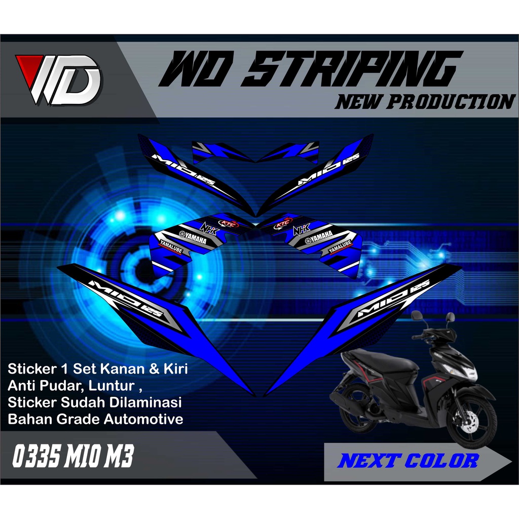 0335 Stiker Striping Yamaha Mio M3 Variasi Terpopuler 2022