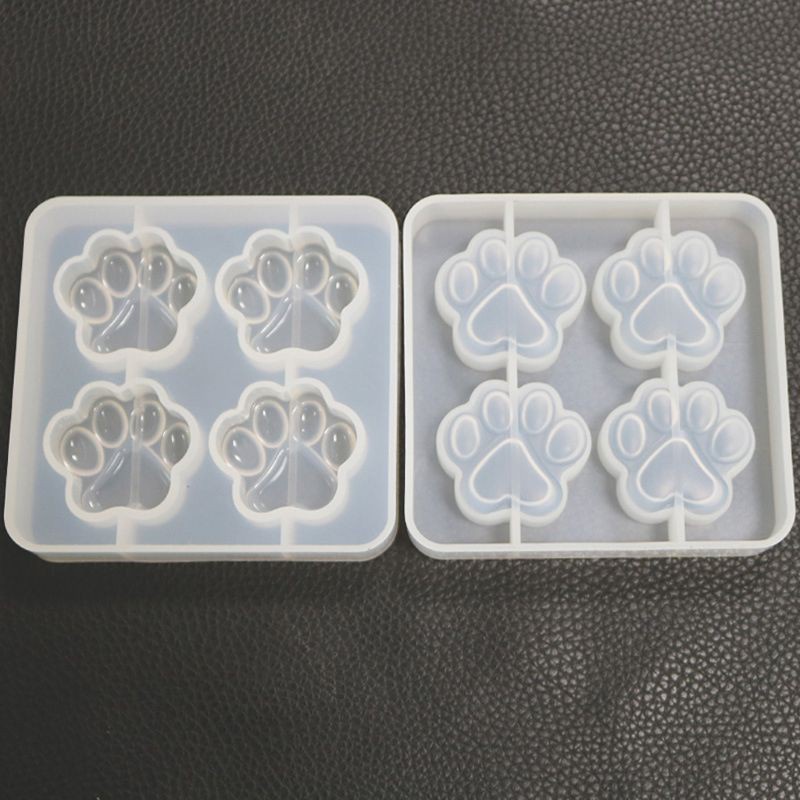 Cetakan Resin Bentuk Telapak Kaki Hewan Bahan Silikon Untuk Membuat Perhiasan