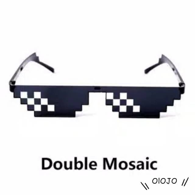 Kacamata Desgin Thug life Mosaic Sunglasses Kacamata Hitam Wanita/Pria Small Sunglasses