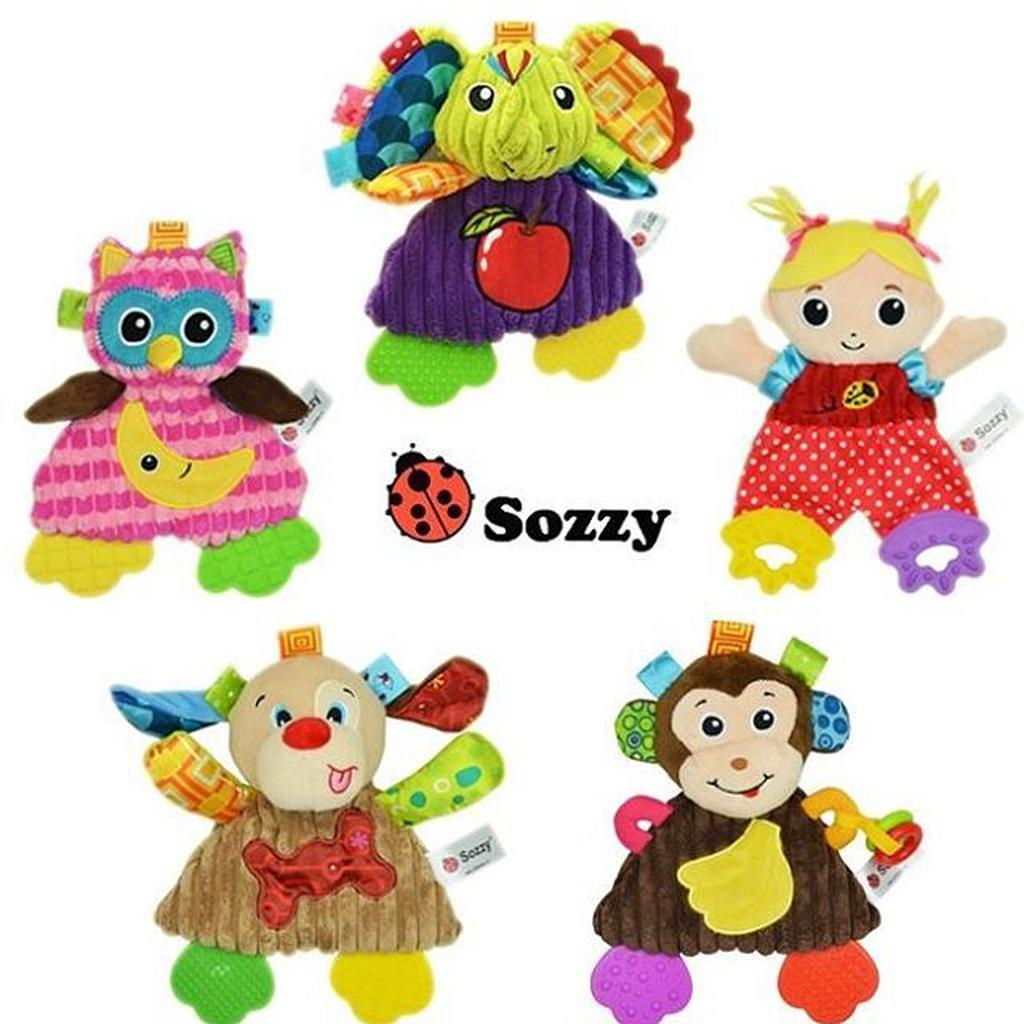 Sozzy boneka teether and rattle/teether baby/gigitan bayi 