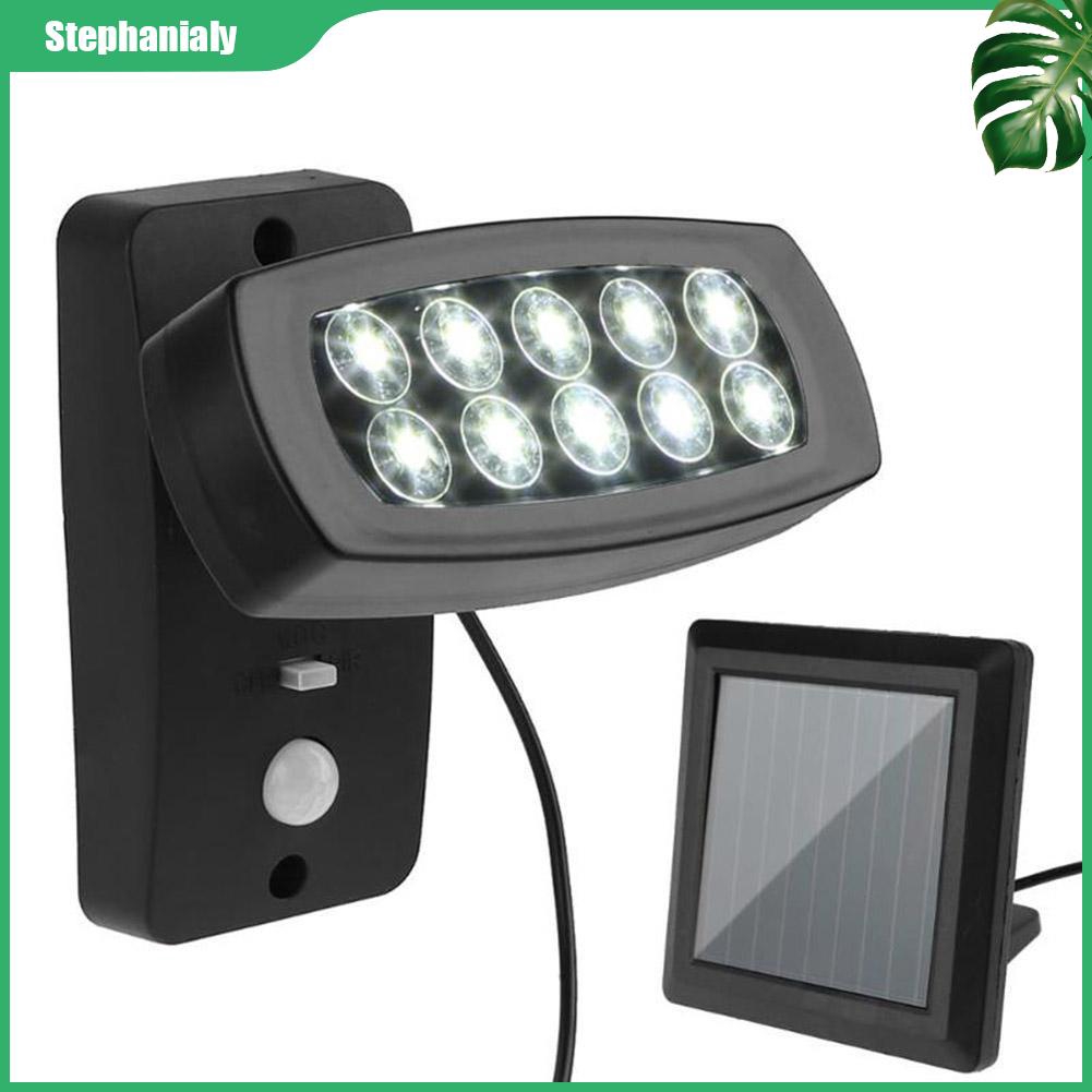 St 10 Led Solar Light Motion Sensor Waterproof Outdoor Garden Yard Wall Lamp Shopee Indonesia