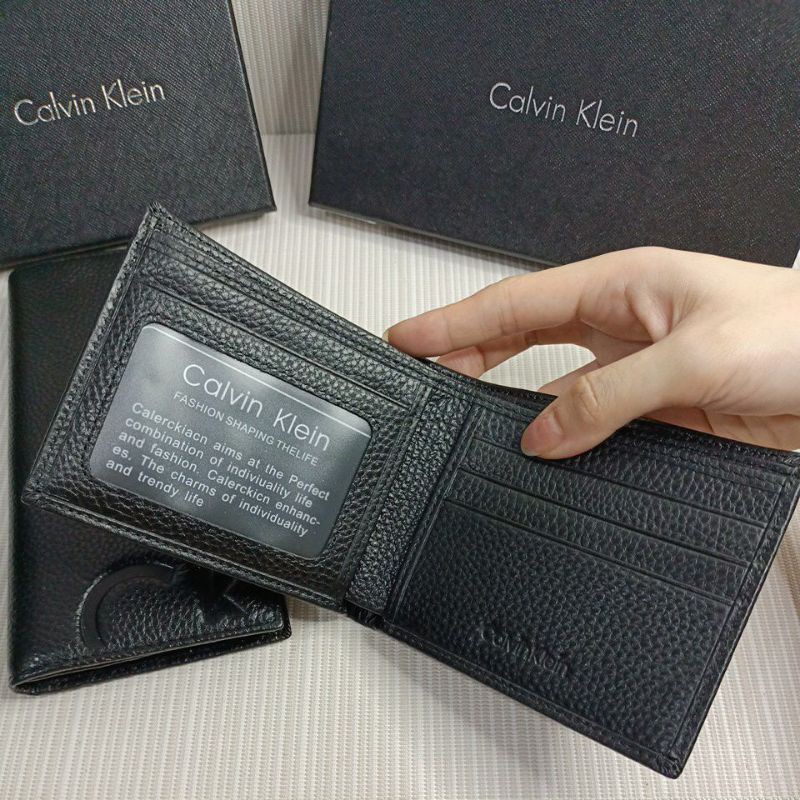 Dompet lipat pria C-K kulit asli