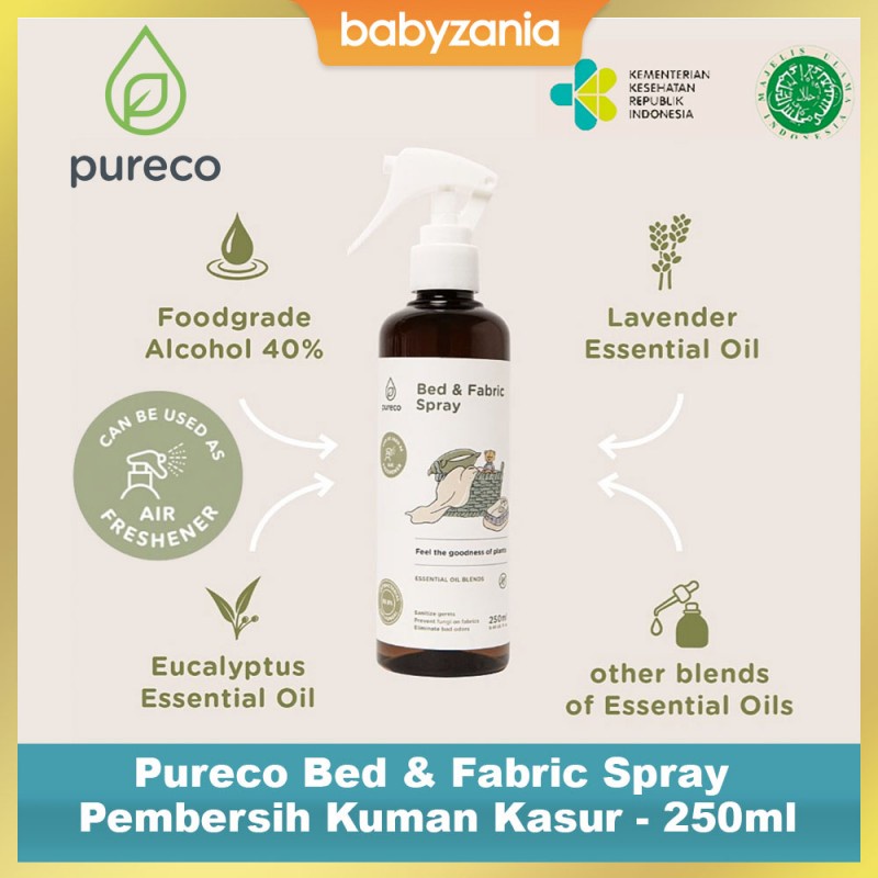 Pureco Bed &amp; Fabric Spray Pembersih Bakteri &amp; Tungau Kasur - 250ml