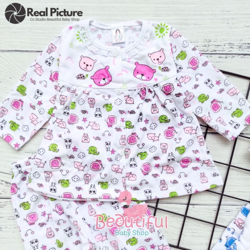 Setelan Baju Bayi Panjang Motif Panda / Setelan Piyama Bayi Perempuan / Baju Bayi Merk Yeiko / Baju Bayi Perempuan / Baby.ou_