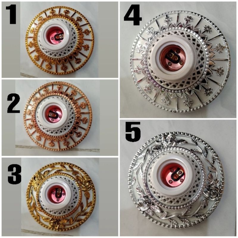 Fiting Plafon Hias Model Batik Gold/Silver SOUSEI