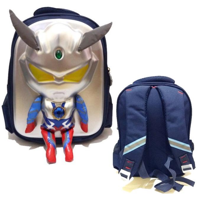 RANSEL Anak TK ULTRAMAN Robot Kaki Karakter Anak Laki Laki IMPORT - Biru
