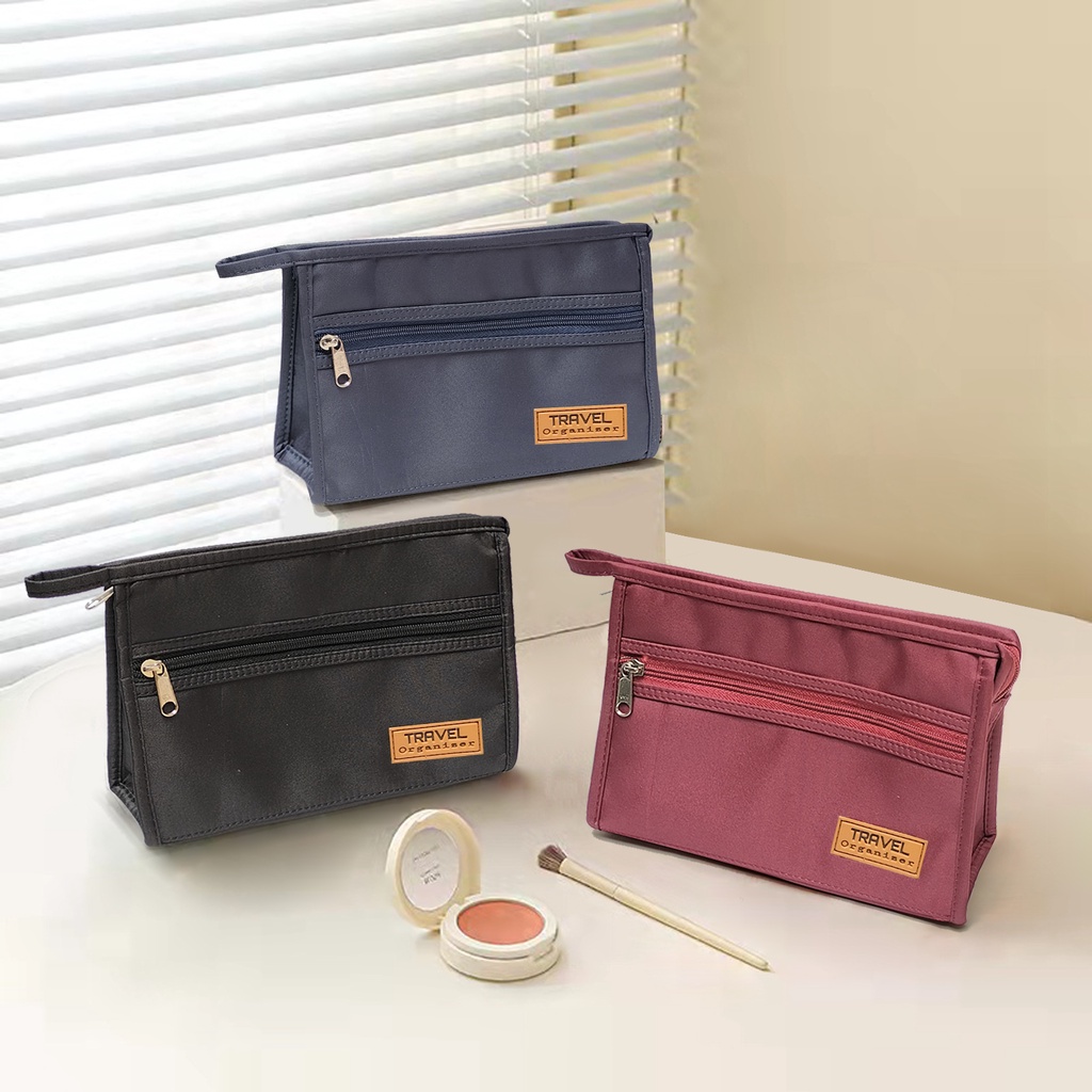 Pouch Make Up Cewek Murah Tas Kosmetik Polos Tempat Alat Make Up  tempat skincare Fashion Bag Travel Organizer Wanita