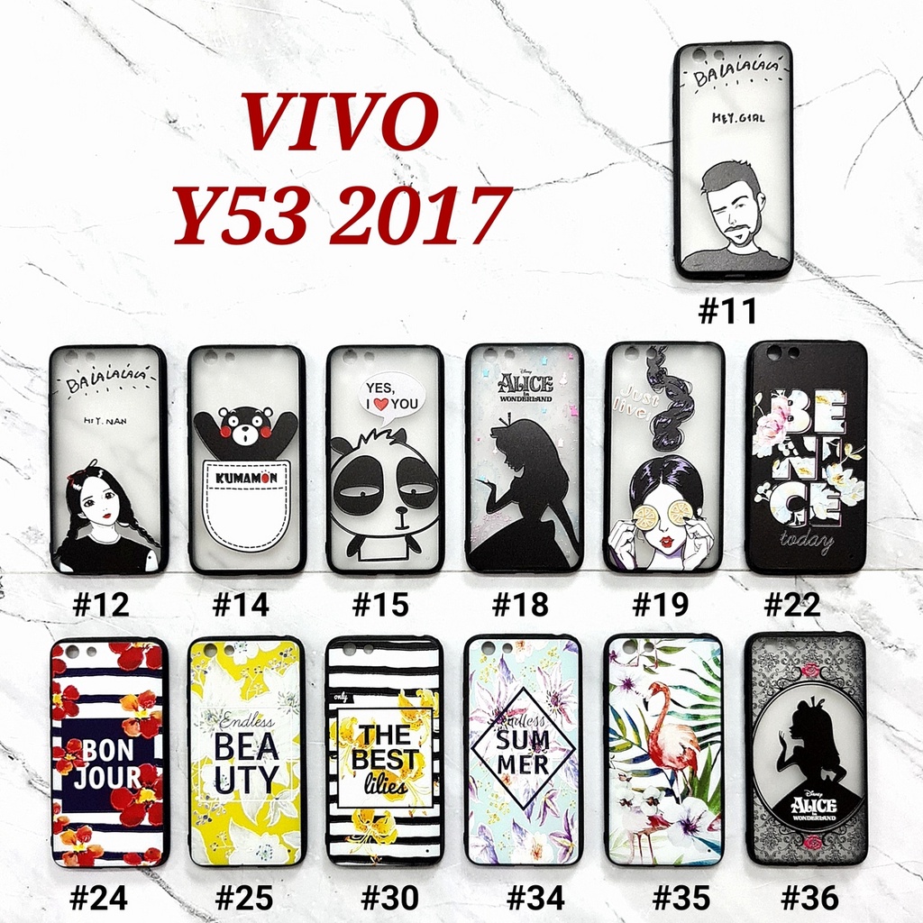 [ BUY 1 GET 1 FREE ] FBL - VIVO Y53 2017 Y55 Y65 Y66 V5 V5S V5 LITE V7 V7 PLUS | BLACK BRANDED SUMMER GIRL Soft Hard Case