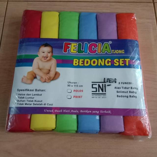 Bedong Felicia Rainbow Motif polos