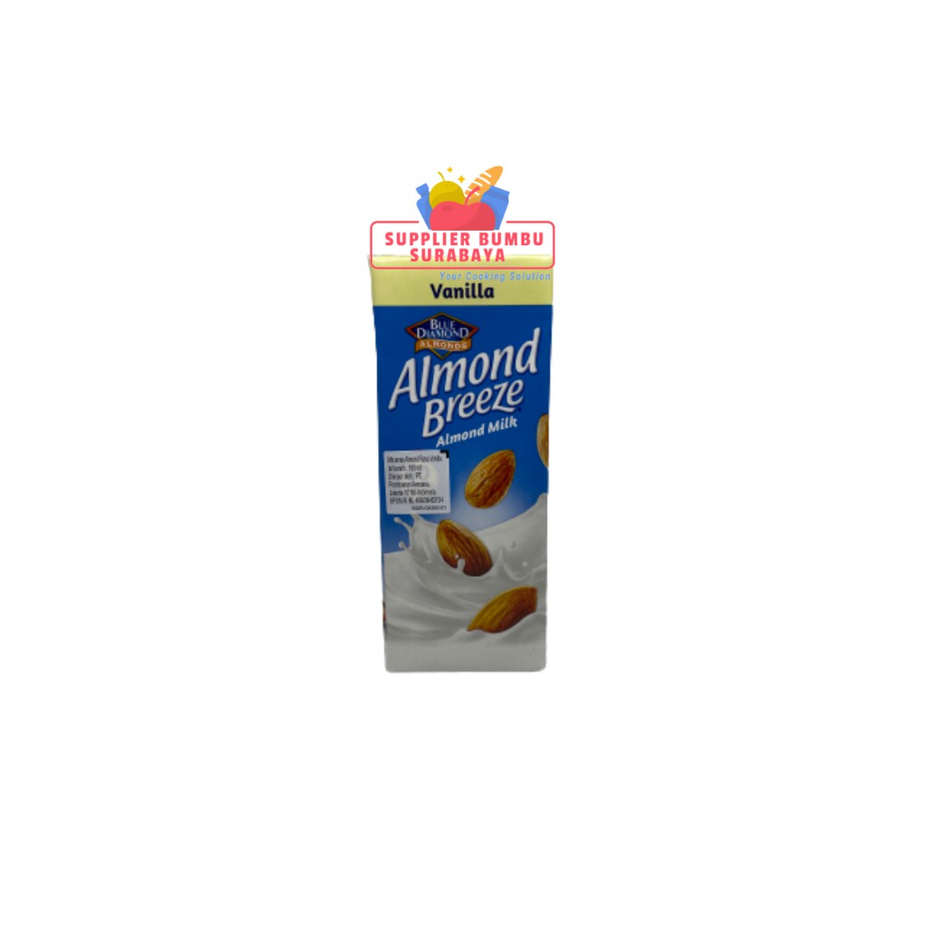 Blue Diamond Susu Almond Milk Breeze All Varian Original Vanilla Chocolate Latte Unsweetened 180ml