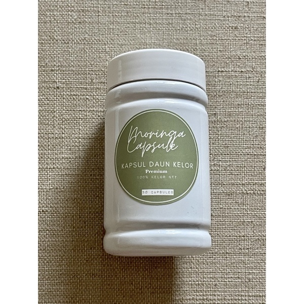 kapsul daun kelor 50 kapsul 100% kelor NTT
