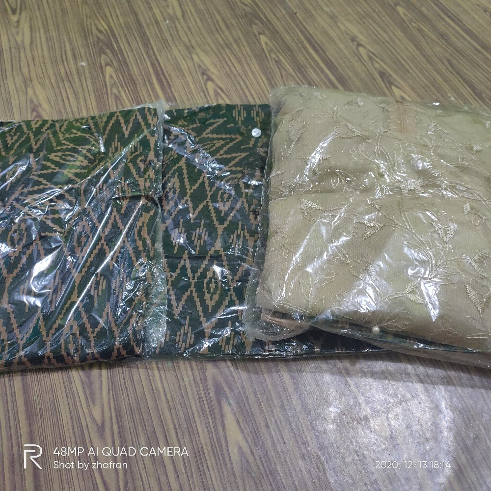 Batik Couple Keluarga Sania Ruffle Ori Ndoro Jowi Dnt Motif Tenun