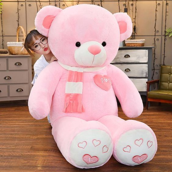 Boneka Teddy Bear FLUFFY SYAL SUPER JUMBO 1,5 METER