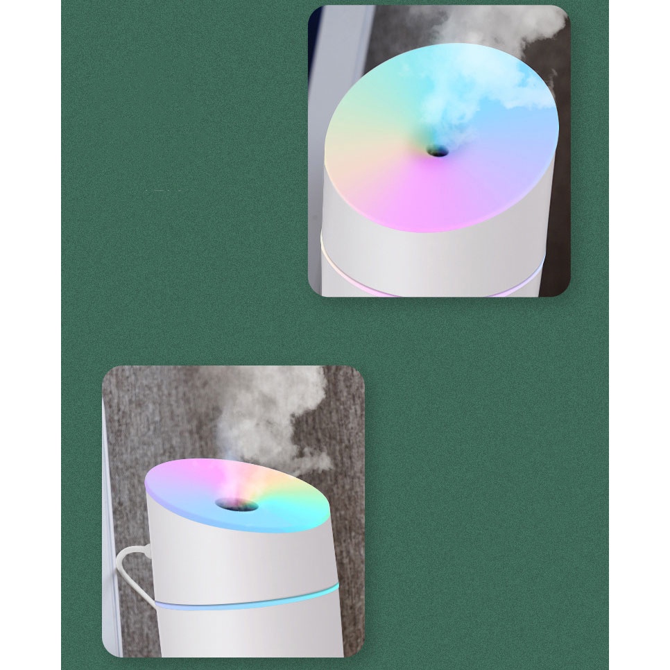 LISM Air Humidifier Diffuser Pelembab Udara Lampu Tidur RGB 450ml - SJD-03 - White