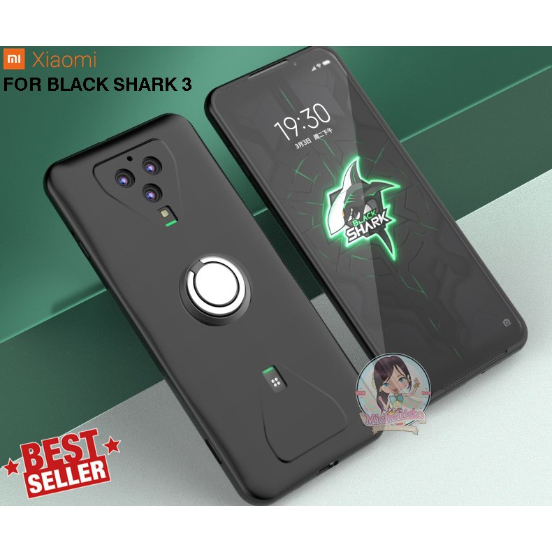Dingshengk Nero Retro Vera Pelle Case TPU Silicone per Xiaomi Black Shark 3 6.67 Custodia Caso Premium Leather Cover Flip Guscio Protettiva Copertina