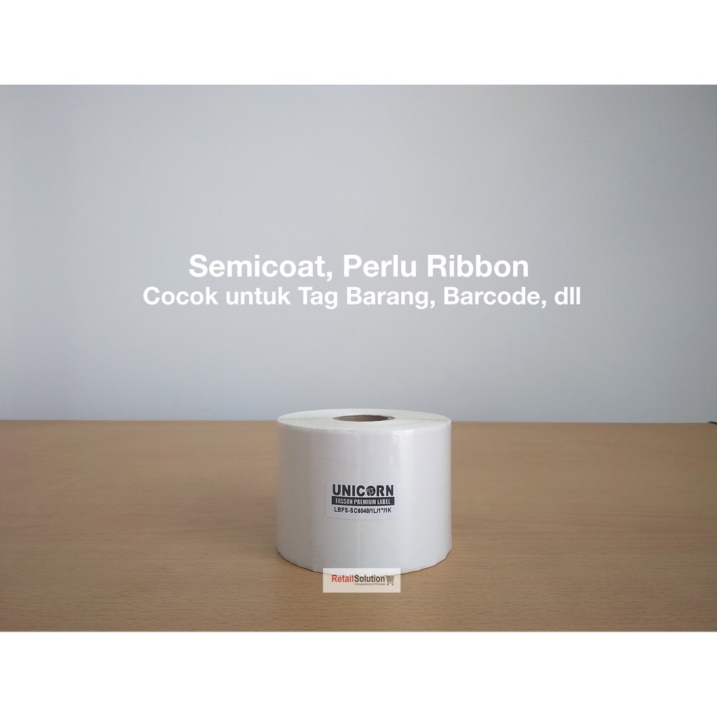Stiker Label Barcode Semicoat 60x40 mm / 60 x 40 mm / 60x40mm / 6x4 CM