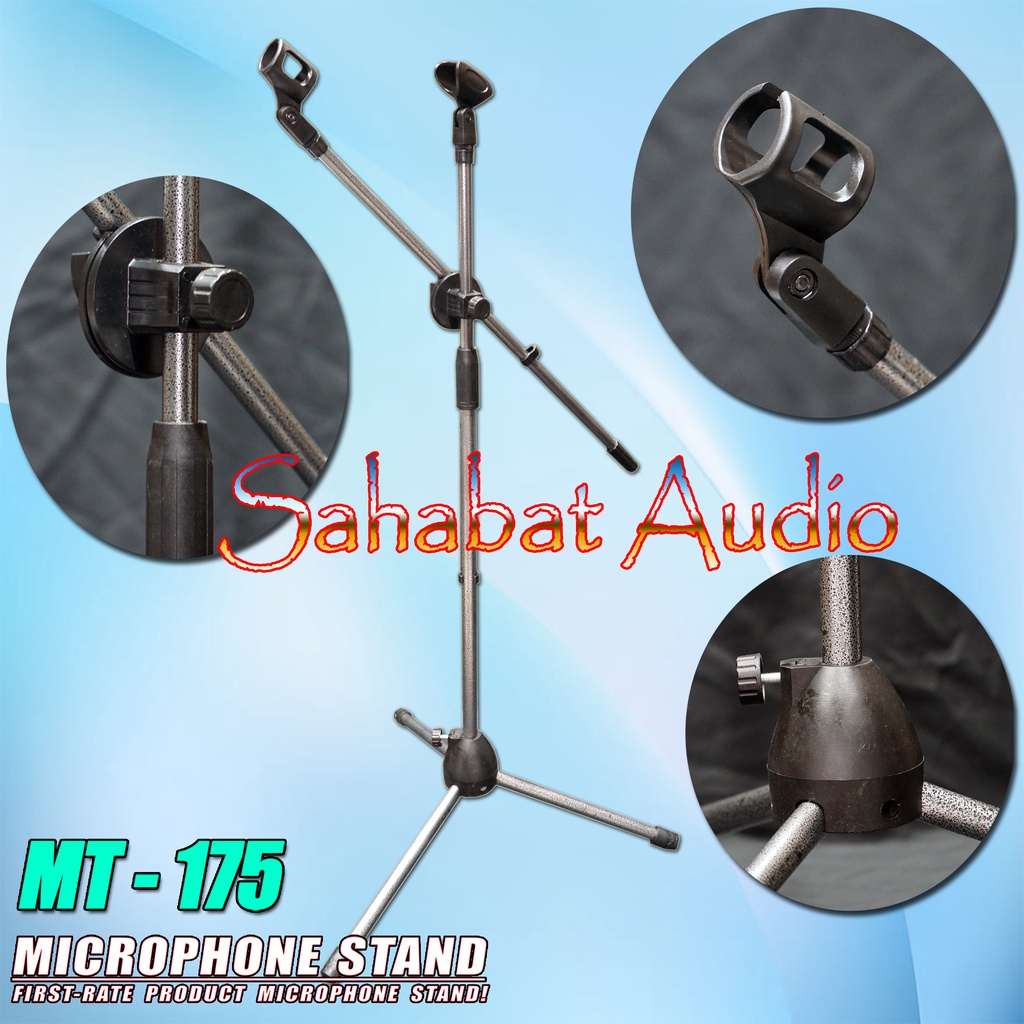 Stand Mic Tinggi MT 175 / Microphone Stand MT-175 / Stand Mic Lantai / Stand Mic Karaoke