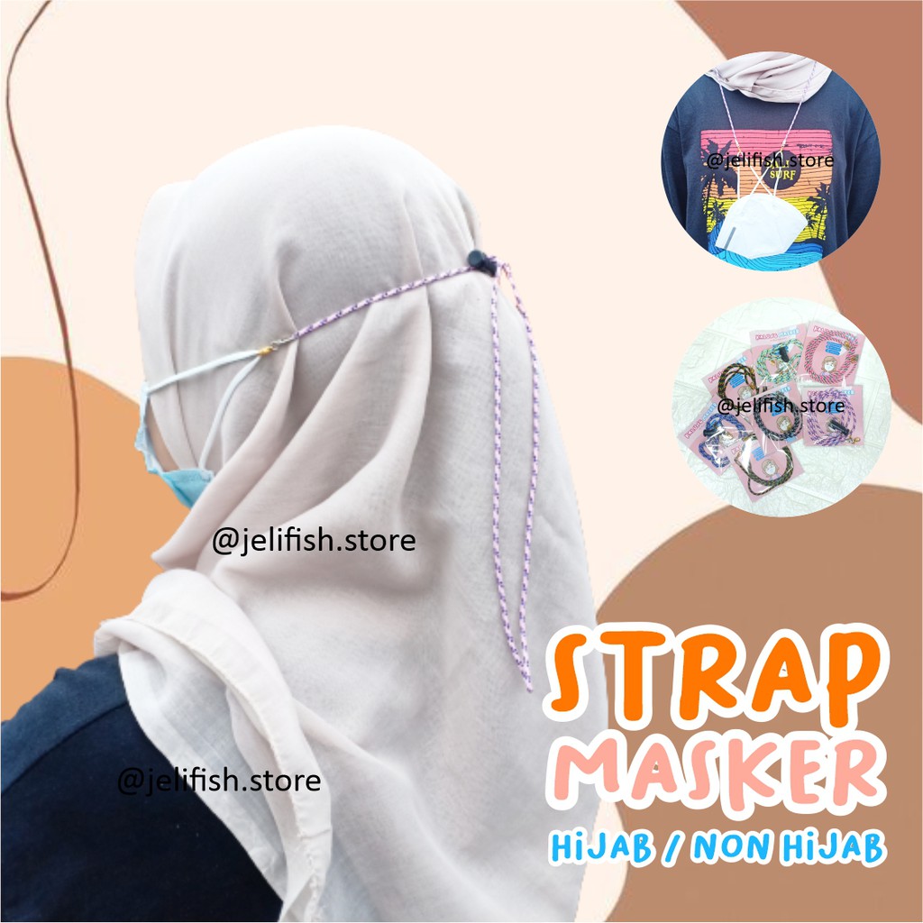 Kalung Masker / Kalung Masker Hijab / Strap Mask / Pengait Masker / Tali Lanyard Murah / Mask Strap