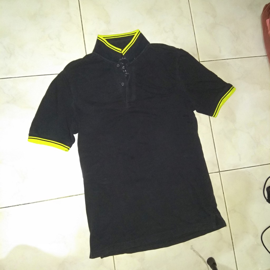 Polo GIORDANO Ori Baju Preloved Second Bekas Kaos Shirt pria laki hitam