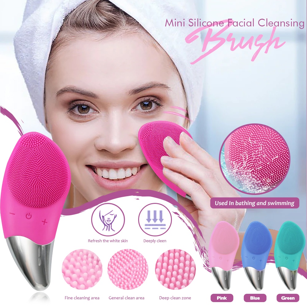 Facial Cleansing Brush Sonic Electric / Sikat Pembersih Wajah Electric