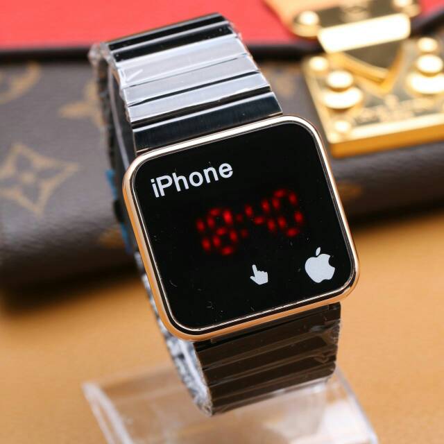 JAM TANGAN CEWEK/WANITA IPHONE DIGITAL KW SUPER RANTAI TERBARU ELEGANT HARGA BERSAHABAT.