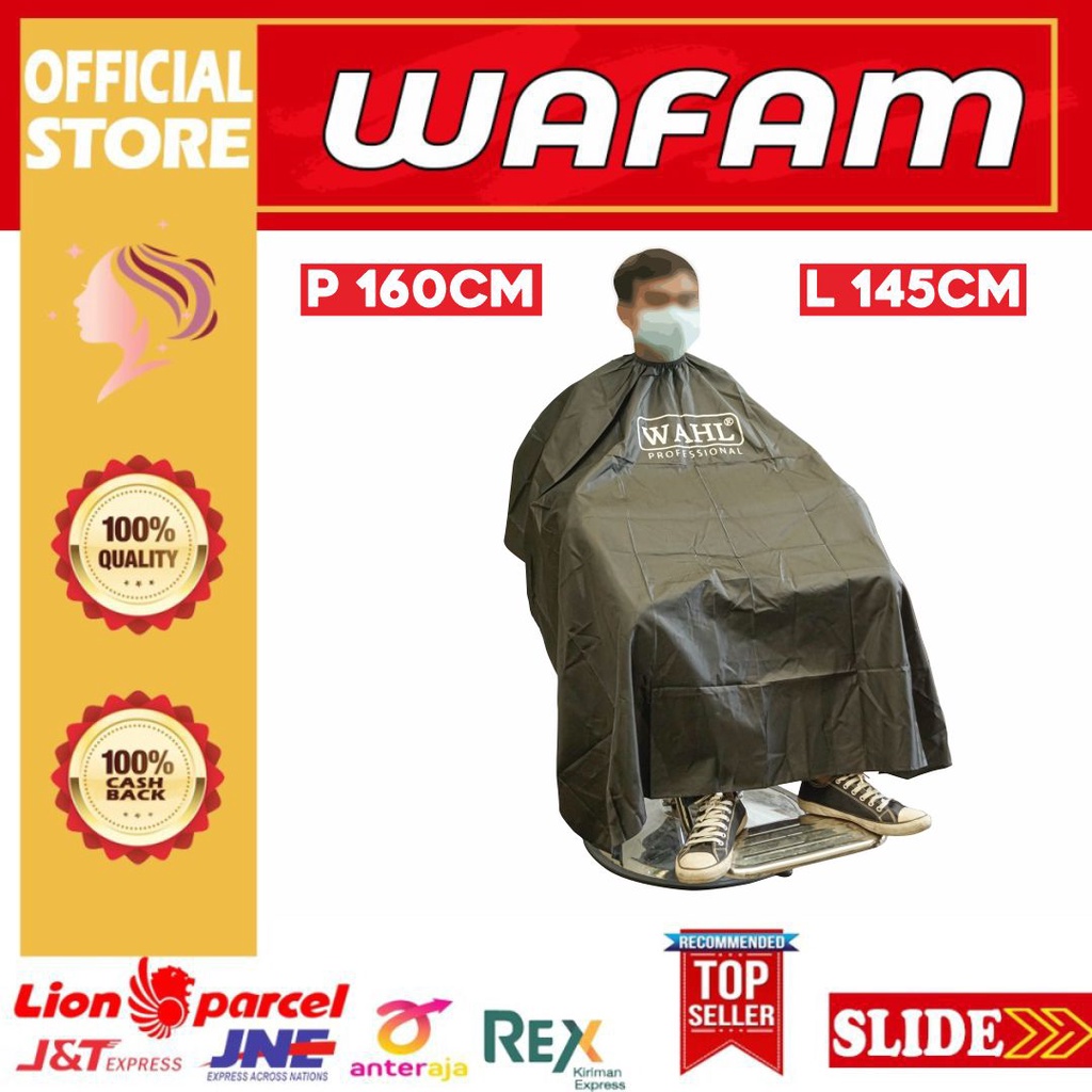 WAHL CAPE BLACK / KEP / KAIN KIP CUKUR BARBER SALON