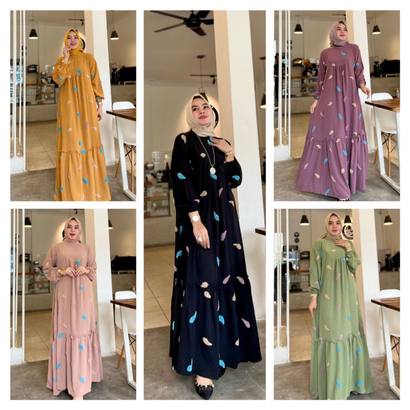 Alesha dress by HMF/busui friendly/ material cey embodeiry/luxury fashion muslim