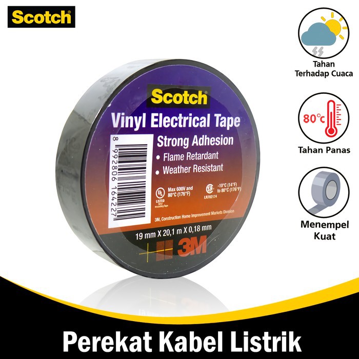 

3M Scotch Vinyl Electrical Tape 700 - Isolasi Listrik