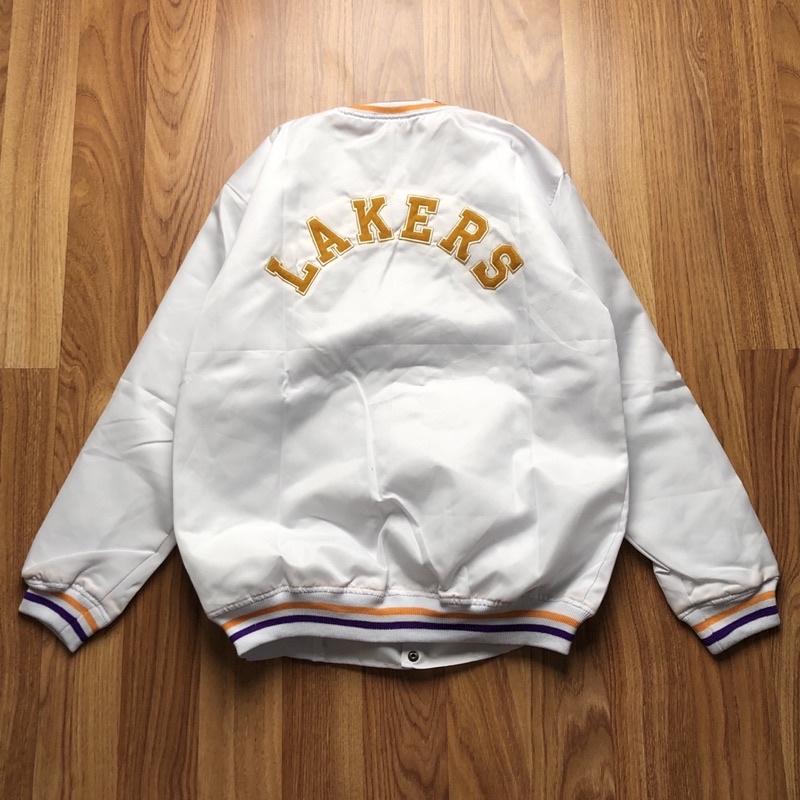 Varsity Lakers - Logo Text Back Putih Fulltag + Label Mirror Pria Wanita